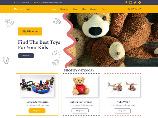Free Toy Store WordPress Theme