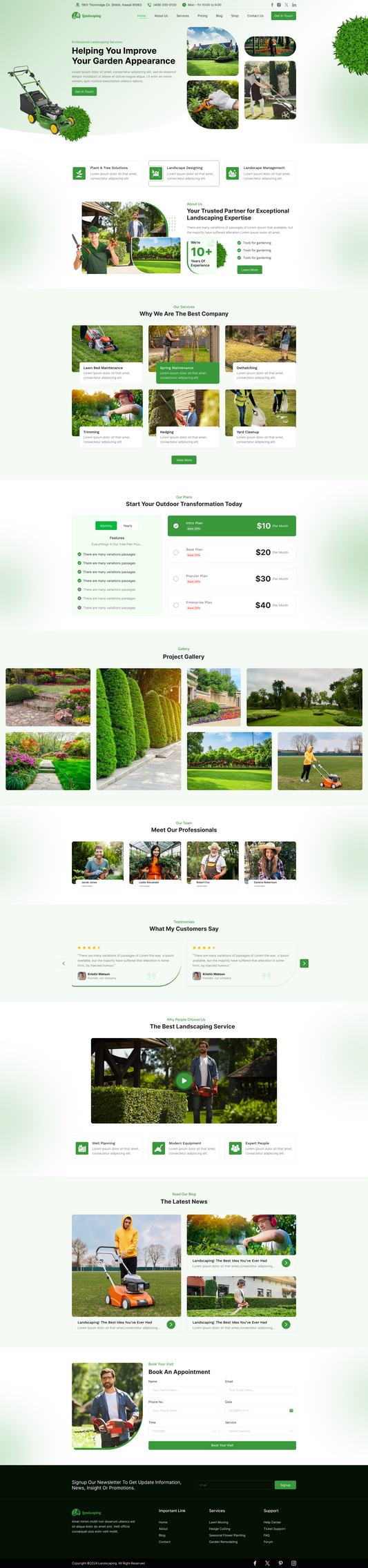 Landscaping WordPress Theme