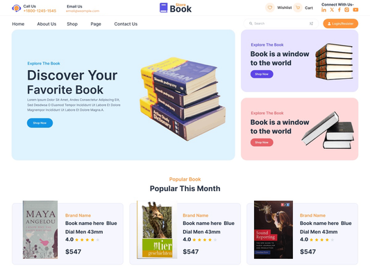 Free Book Store WordPress Theme