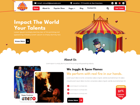 Free Circus WordPress Theme