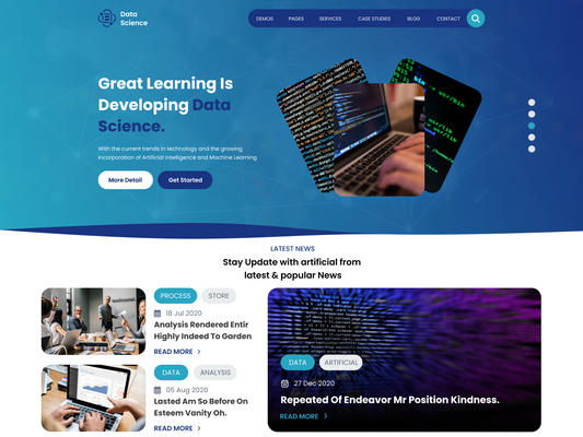 Free Machine Learning WordPress Theme