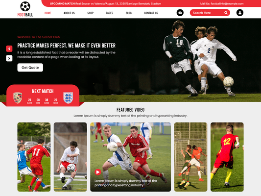 Free Soccer WordPress Theme