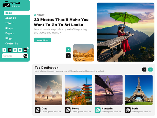 Free Travel Blog WordPress Theme