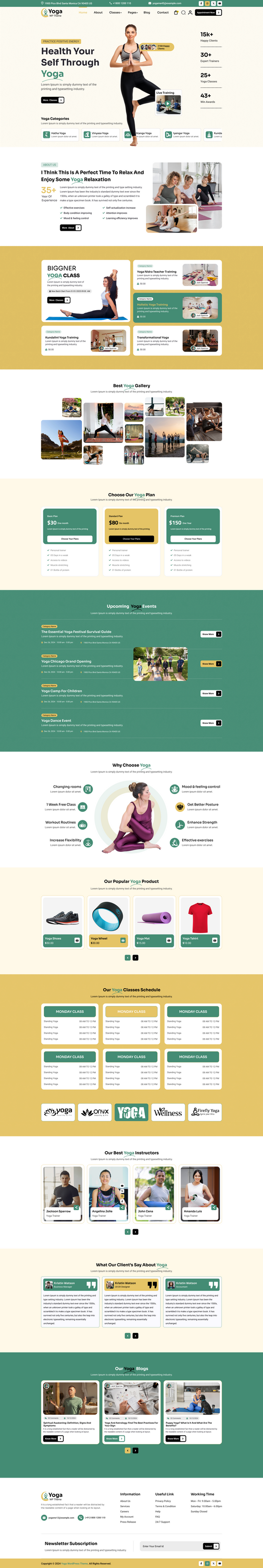 Yoga WordPress Theme